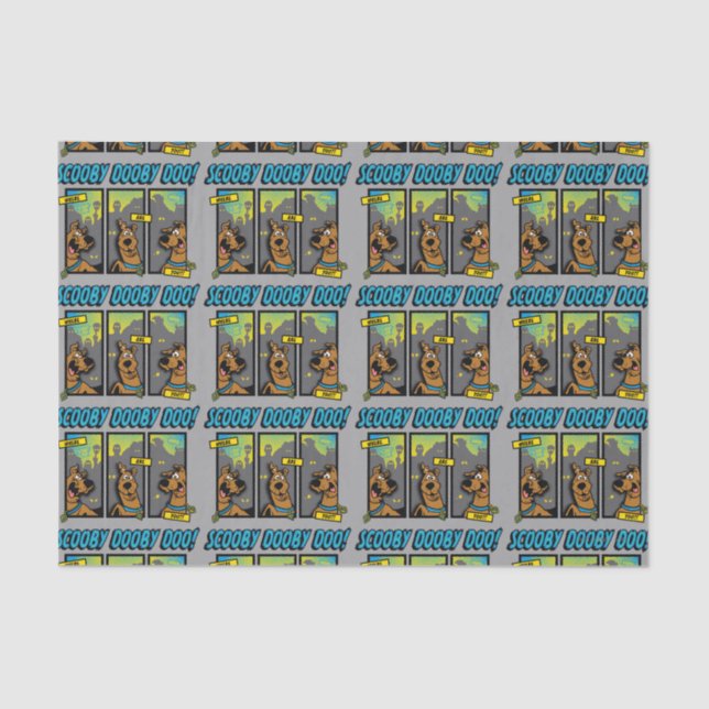 Scooby-Doo Where Are You Comic Panels Tissue Paper (Front)