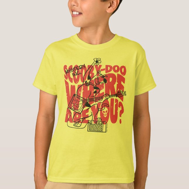 Scooby-Doo Where Are You Punk Guitar Riff T-Shirt (Front)