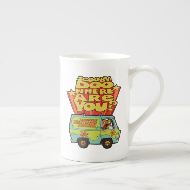 Scooby-Doo | "Where Are You?" Retro Cartoon Van Bone China Mug (Right)