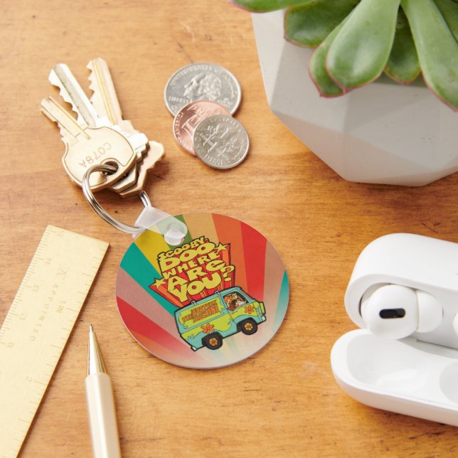 Scooby-Doo | "Where Are You?" Retro Cartoon Van Key Ring (Desk)