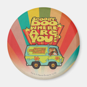 Scooby-Doo "Where Are You?" Retro Cartoon Van Magnet
