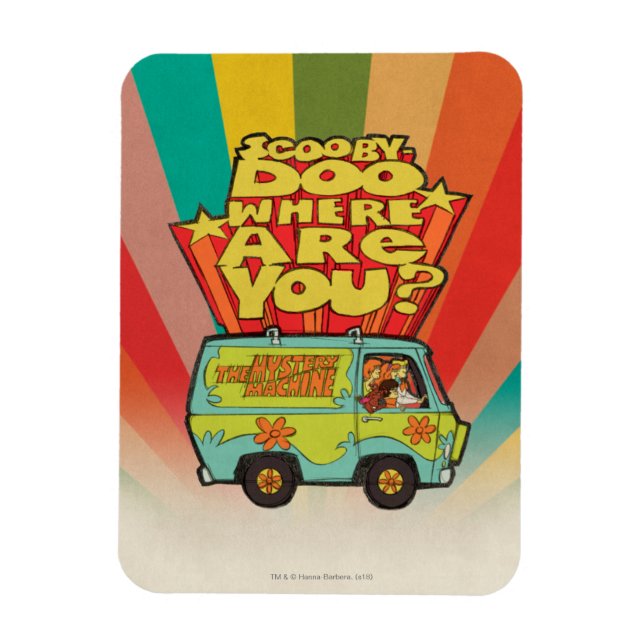 Scooby-Doo | "Where Are You?" Retro Cartoon Van Magnet (Vertical)