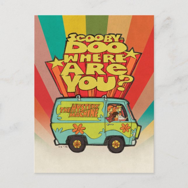 Scooby-Doo | "Where Are You?" Retro Cartoon Van Postcard (Front)