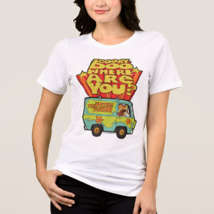 Scooby-Doo   "Where Are You?" Retro Cartoon Van Tri-Blend Shirt