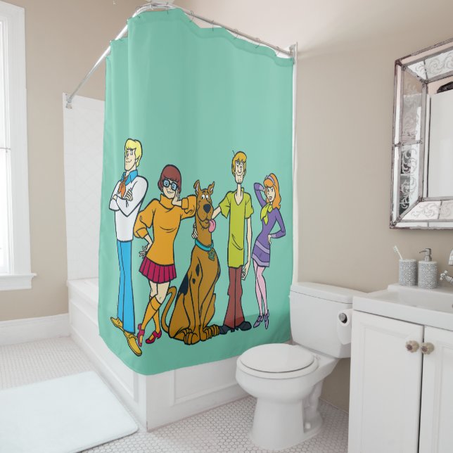 Scooby-Doo | Whole Gang 14 Mystery Inc Shower Curtain (In Situ)