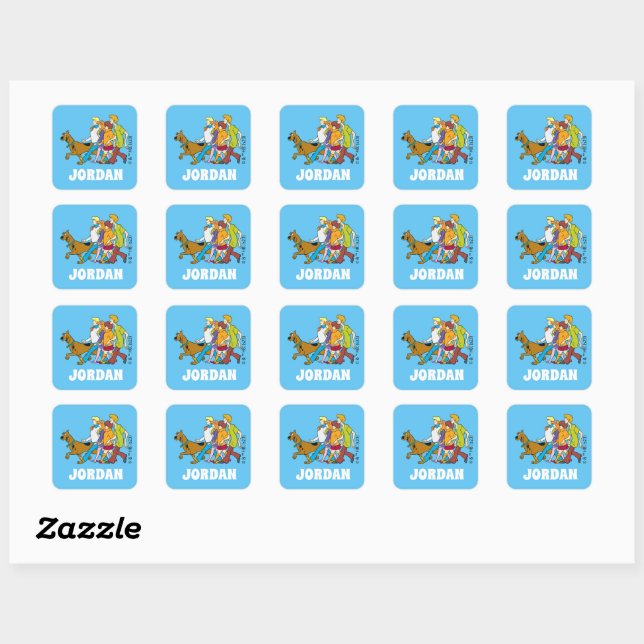 Scooby-Doo | Whole Gang 18 | Add Your Name Square Sticker (Sheet)
