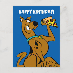 Scooby-Doo With Pizza Slice Postcard