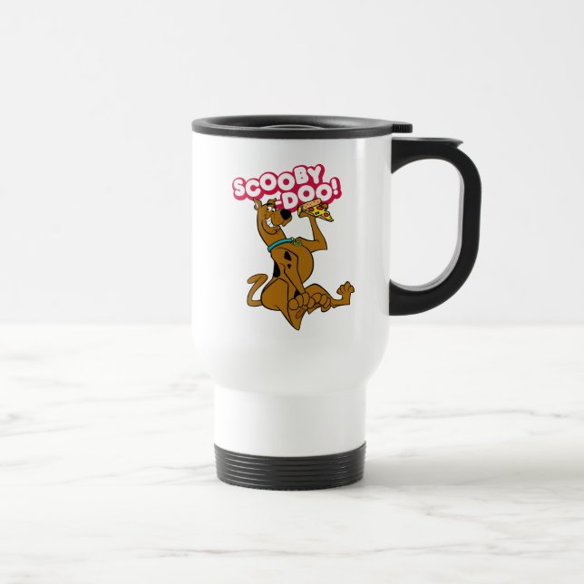 Scooby-Doo With Pizza Slice Travel Mug (Right)