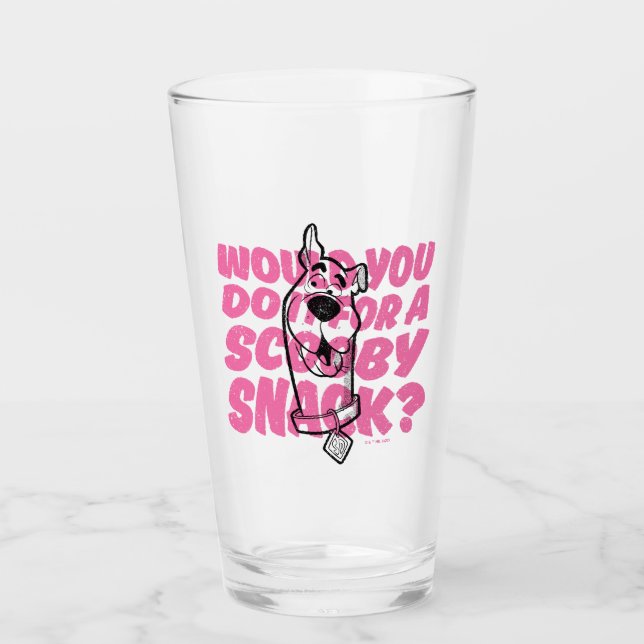 Scooby-Doo |Would You Do It For A Scooby Snack? Glass (Front)