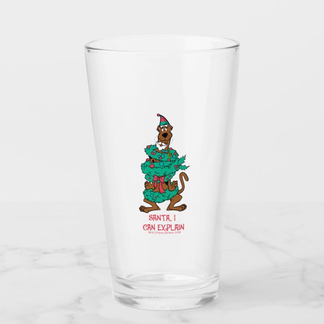 Scooby-Doo Wrapped In Wreaths Glass (Front)