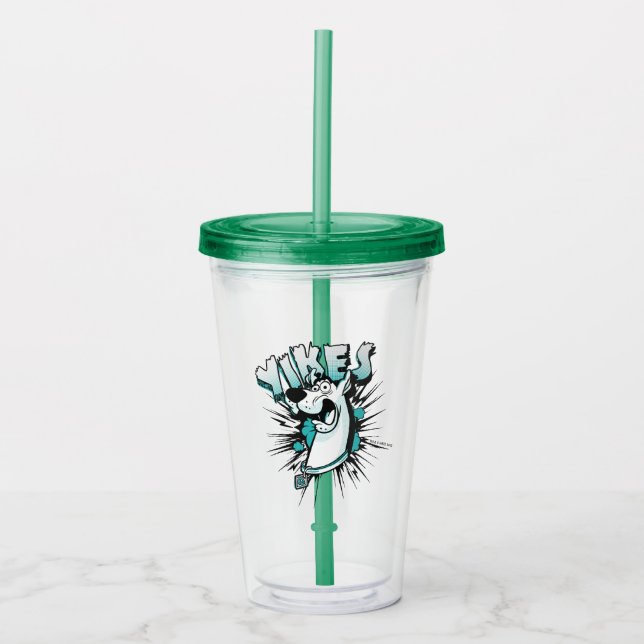 Scooby-Doo "Yikes!" Halftone Graphic Acrylic Tumbler (Front)