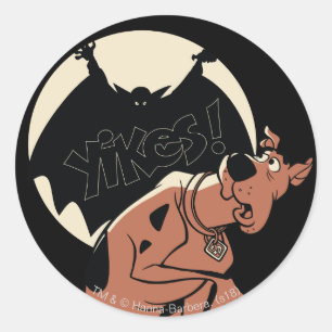Scooby-Doo "Yikes!" Vampire Shadow Classic Round Sticker