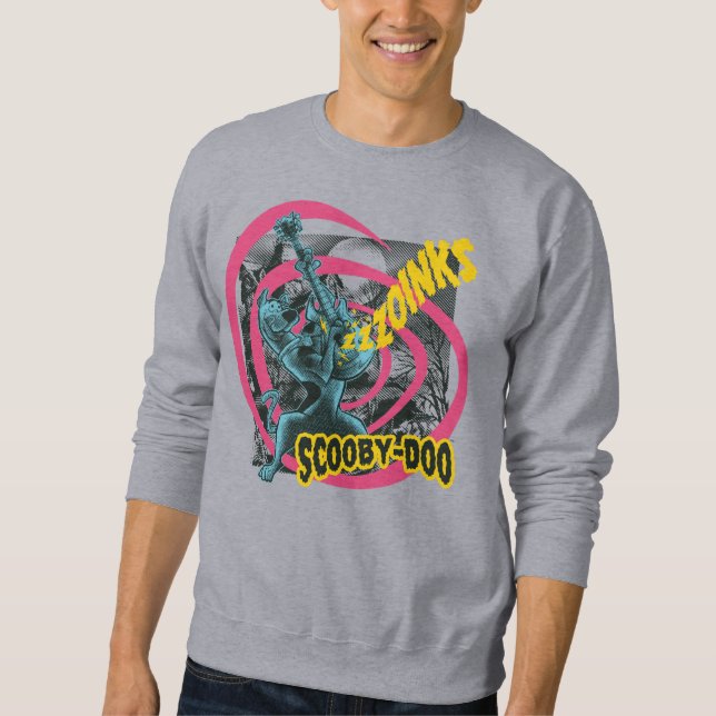 Scooby-Doo Zoinks Punk Guitar Graphic Sweatshirt (Front)