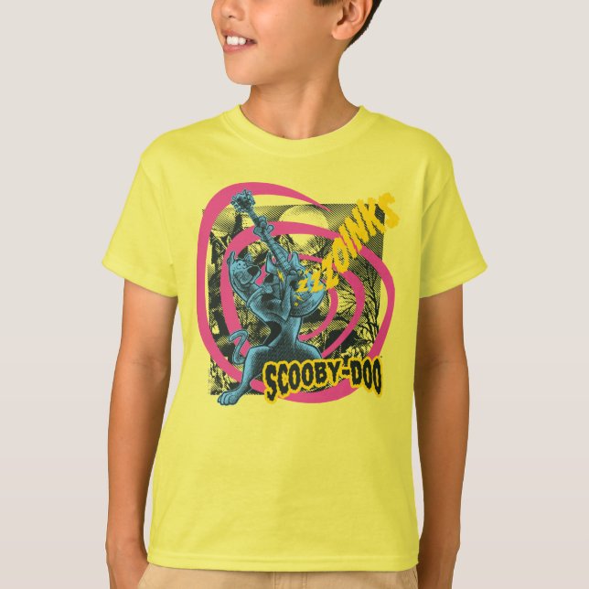 Scooby-Doo Zoinks Punk Guitar Graphic T-Shirt (Front)