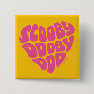 Scooby Dooby Doo Heart 15 Cm Square Badge