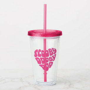 Scooby Dooby Doo Heart Acrylic Tumbler