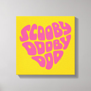 Scooby Dooby Doo Heart Canvas Print