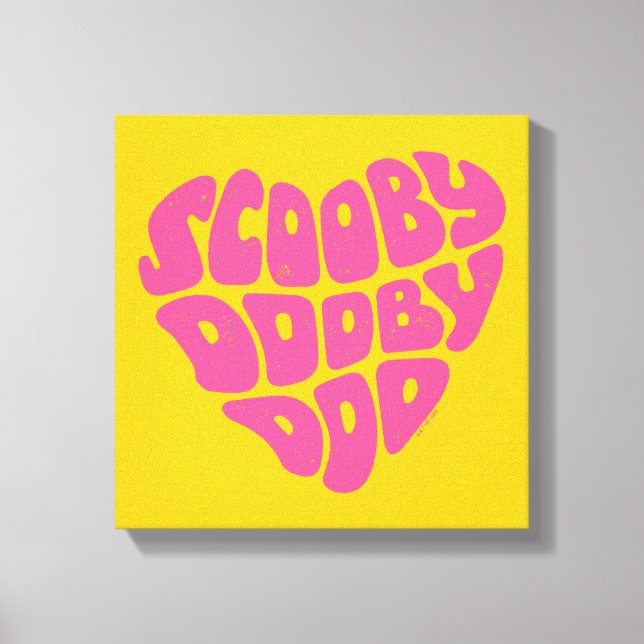 Scooby Dooby Doo Heart Canvas Print (Front)