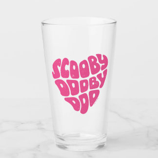 Scooby Dooby Doo Heart Glass