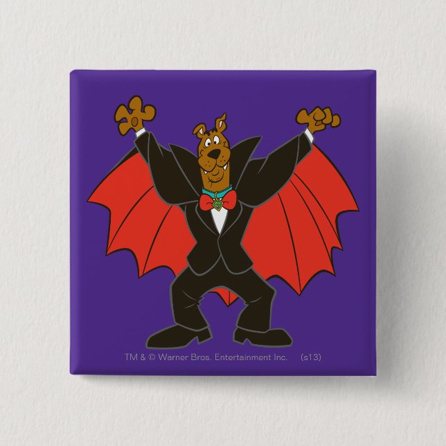 Scooby Dracula 15 Cm Square Badge (Front)