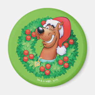Scooby in Wreath Magnet