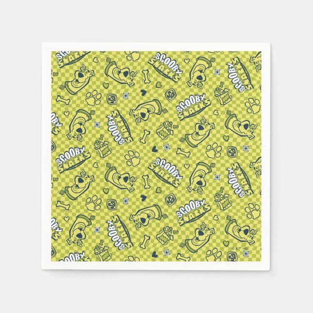 Scooby Snacks Galore Chequered Pattern Napkin (Front)