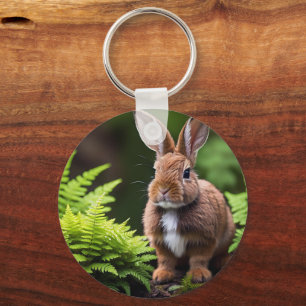 "Scooby the Dwarf Bunny: A Little Ball of Joy" Key Ring