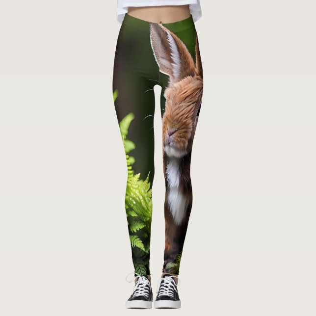 "Scooby the Dwarf Bunny: A Little Ball of Joy" Leggings (Front)