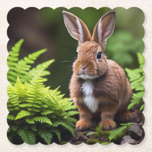 "Scooby the Dwarf Bunny: A Little Ball of Joy" Paper Coaster