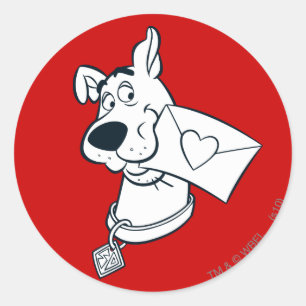 Scooby Valentine's Day Classic Round Sticker