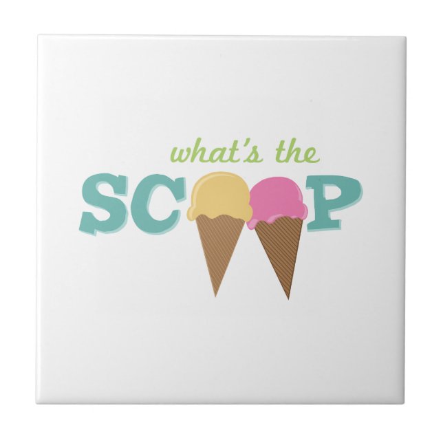 Scoop Ice Creams Ceramic Tile (Front)