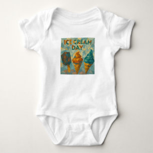 Scoop Into Joy – It’s Ice Cream Day! Baby Bodysuit
