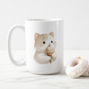 Scoop of Cute Ice Cream Kitty Cat Coffee Mug