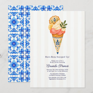 Scooped Up Amalfi Coast Italian Bridal Shower Invitation