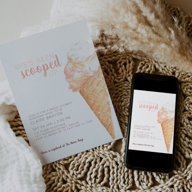 Scooped Up Bridal Shower Invitation (Creator Uploaded)