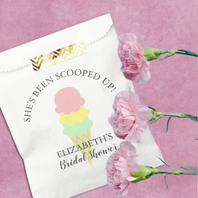 Scooped Up Ice Cream Bridal Shower Favour Bag (Creator Uploaded)