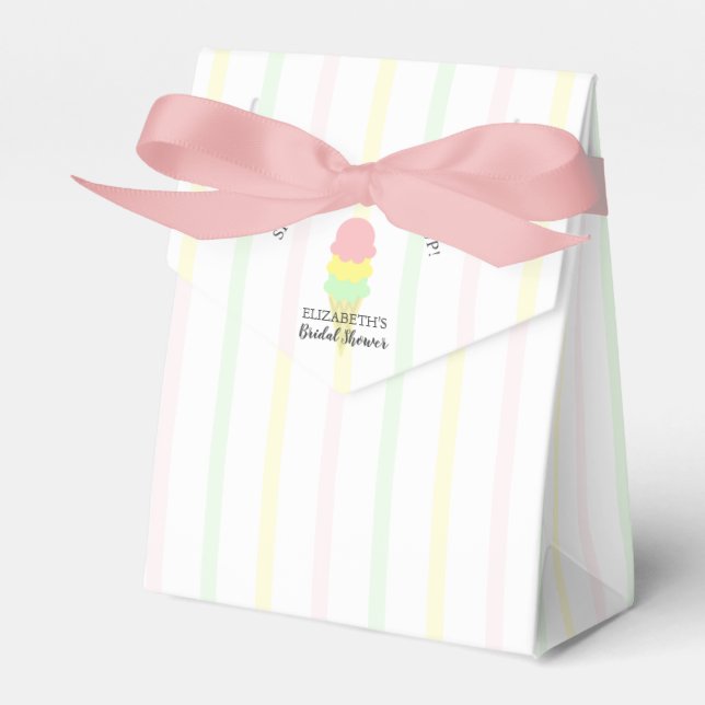 Scooped Up Ice Cream Bridal Shower Favour Box (Front Side)