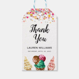 Scooped Up Ice Cream Bridal Shower Gift Tags