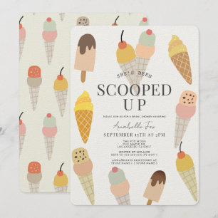 Scooped Up Ice Cream Bridal Shower Invitation