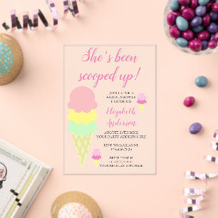 Scooped Up Ice Cream Bridal Shower Invitation