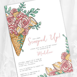 Scooped Up Ice Cream Bridal Shower Invitation
