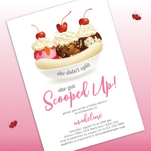 Scooped Up Ice Cream Bridal Shower Invitation