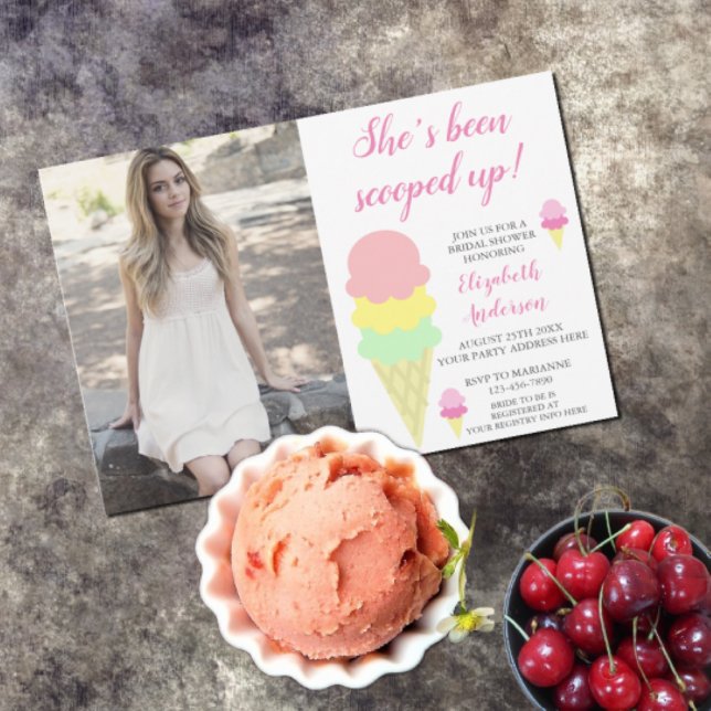 Scooped Up Ice Cream Bridal Shower Invitation (Creator Uploaded)