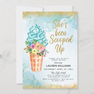 Scooped Up Ice Cream Bridal Shower Invitation