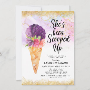 Scooped Up Ice Cream Bridal Shower Invitation