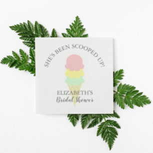 Scooped Up Ice Cream Bridal Shower Napkin