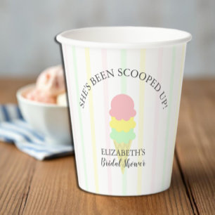 Scooped Up Ice Cream Bridal Shower Paper Cups