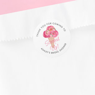 Scooped Up Ice Cream Bridal Shower Personalised Classic Round Sticker