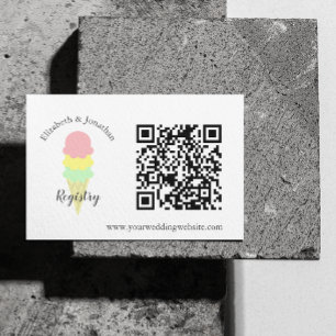 Scooped Up Ice Cream Bridal Shower Registry Enclosure Card