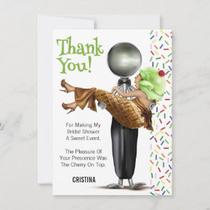 Scooped Up Ice Cream Bridal Shower Thank You Card